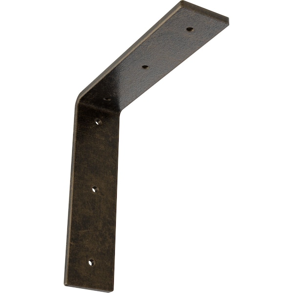 Ekena Millwork Hamilton Steel Bracket, Antiqued Pale Gold 2"W x 8"D x 8"H BKTM02X08X08HAAPG - main